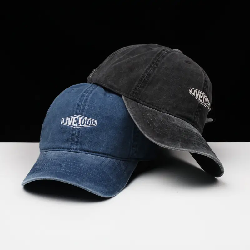 Women's Blue Embroidered Denim Baseball Cap Four Seasons — feature 7