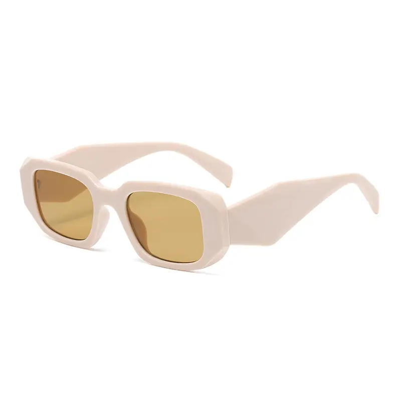 Women Square Asymmetrical Sunglasses Pink Brown - Image 13