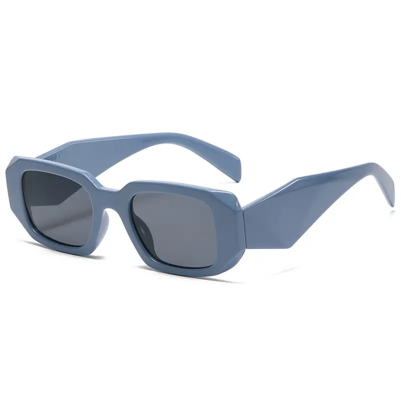 Women Square Asymmetrical Sunglasses Pink Brown - Image 3