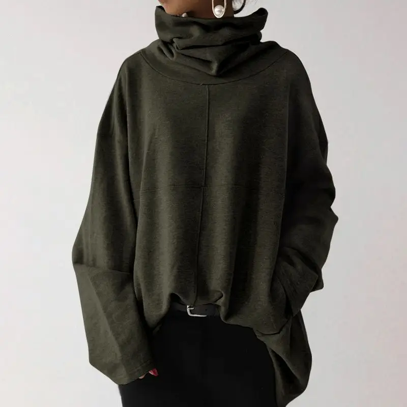 2023 Women's Grey High Collar Sweatshirt Jacket - Image 7