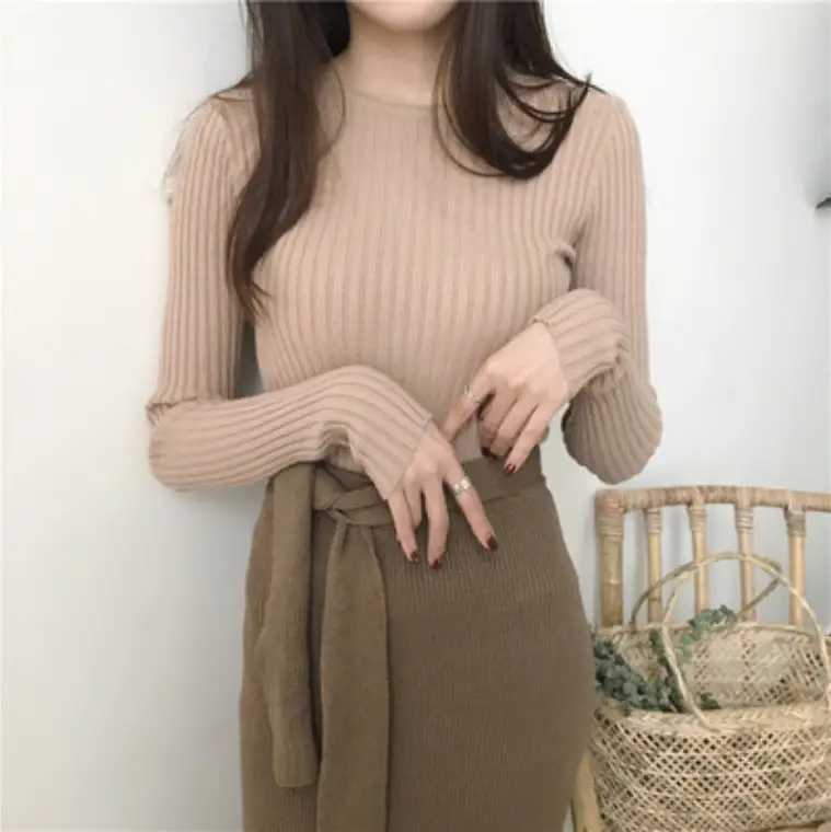 2023 Korean Style Slim Fit Knitted Long Sleeve Top - Image 7