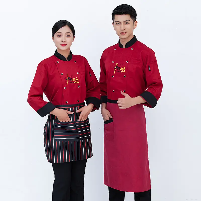 Men's Long Sleeve Hotel Chef Catering Workwear Set - Image 2