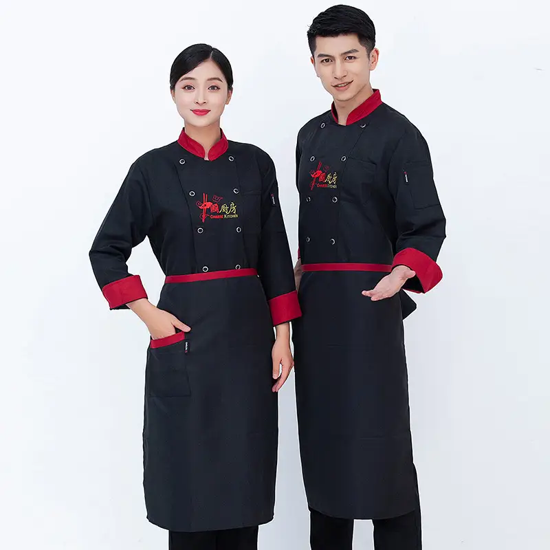 Men's Long Sleeve Hotel Chef Catering Workwear Set - Image 3