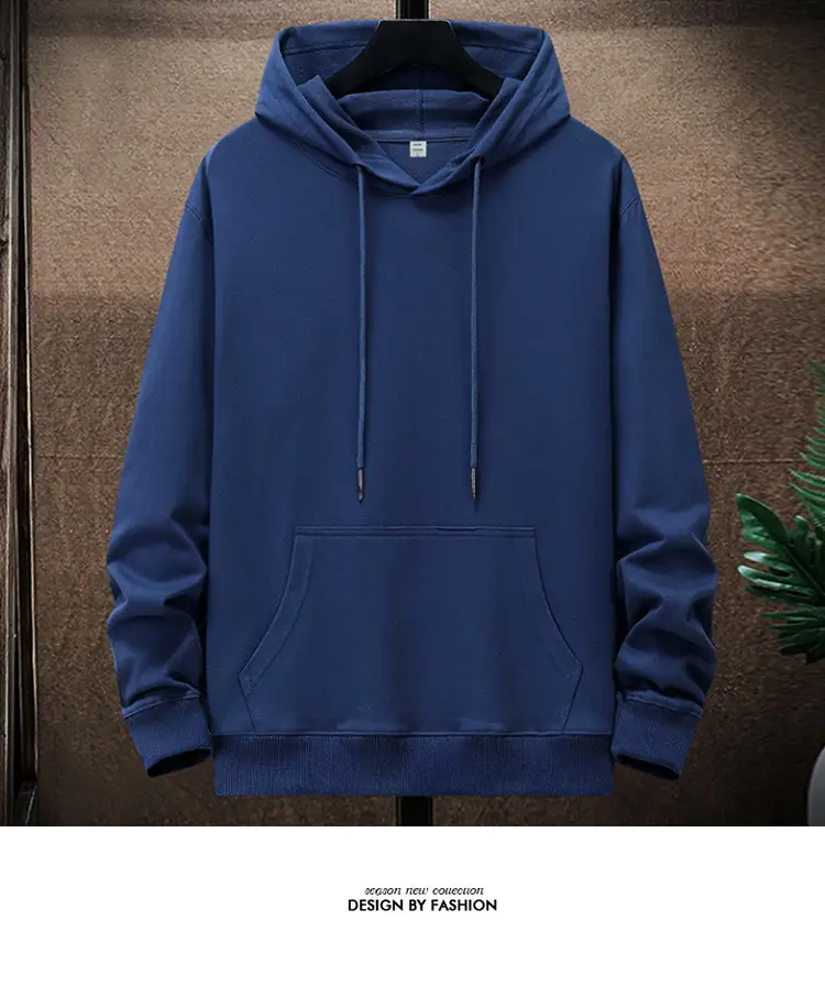 Men's Green Hooded Pullover Sweater Autumn Fashion — feature 7