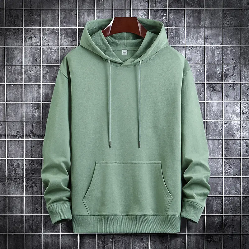 Men's Green Hooded Pullover Sweater Autumn Fashion - Image 8