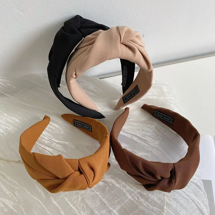 Black Wide Brim Hair Tie for Women Autumn Winter