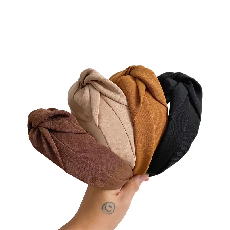 Black Wide Brim Hair Tie for Women Autumn Winter