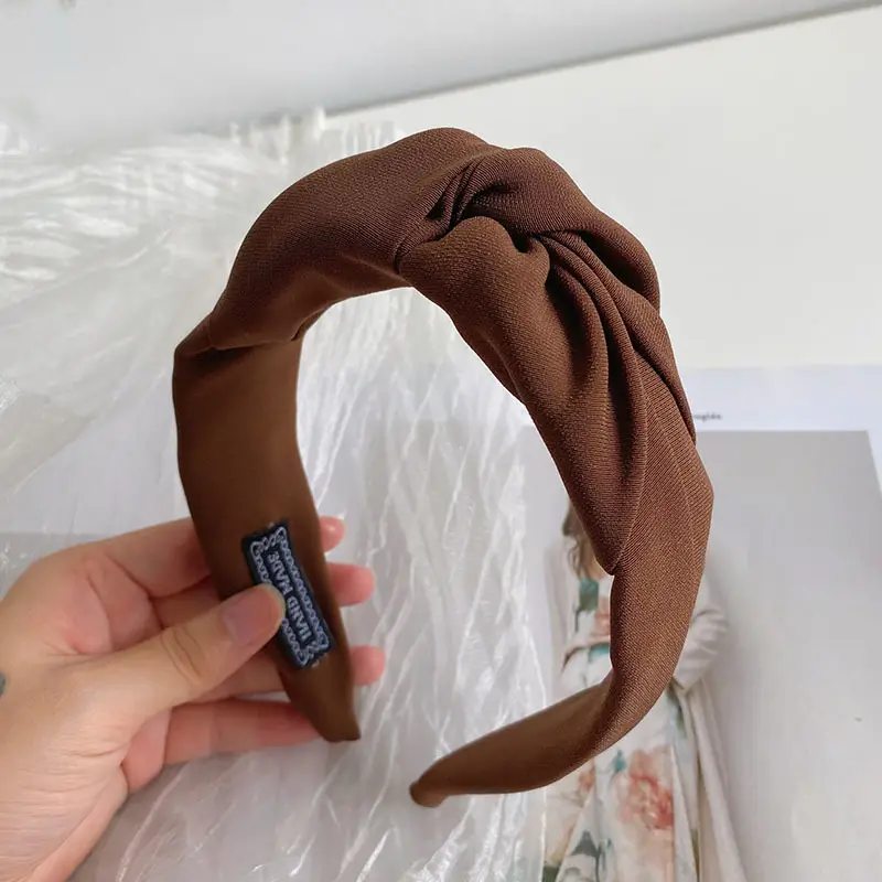 Black Wide Brim Hair Tie for Women Autumn Winter