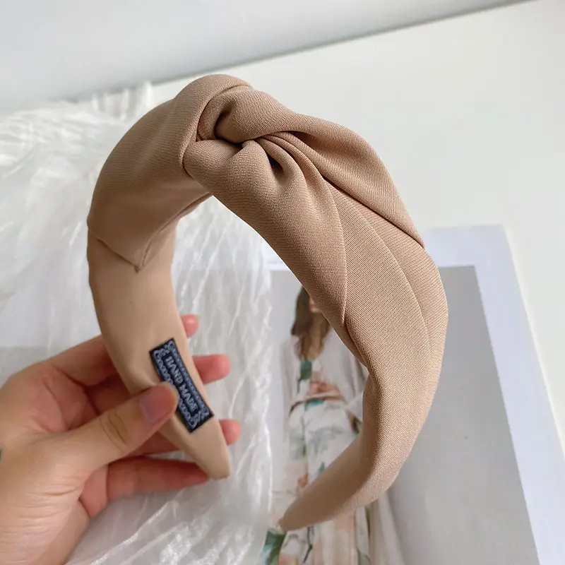Black Wide Brim Hair Tie for Women Autumn Winter