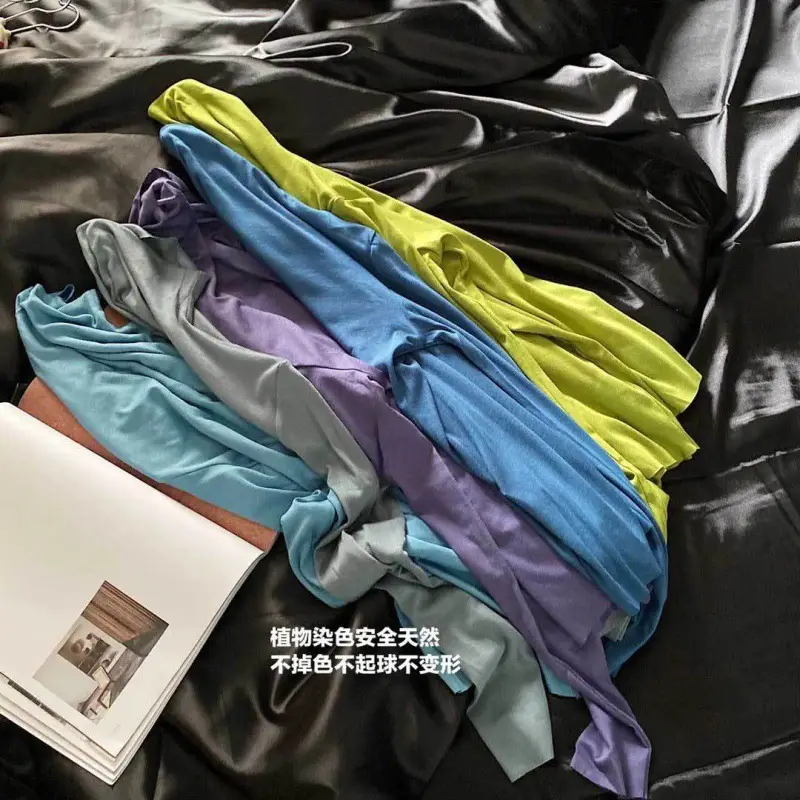 20-Color Women's Pure Cotton Half-High Collar Shirt