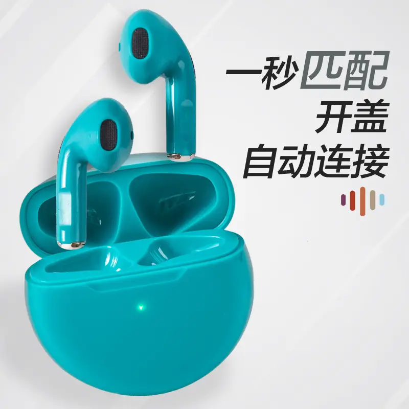 Pro6 Wireless Bluetooth Headset 5.0 Sports Mini Blue - Image 8