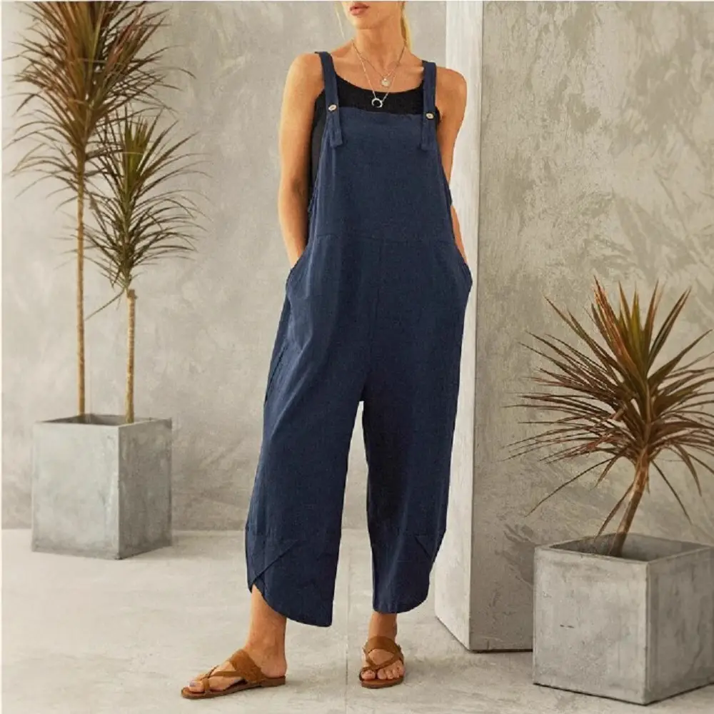 Women's Navy Blue Nine-Piece Casual Pants Set