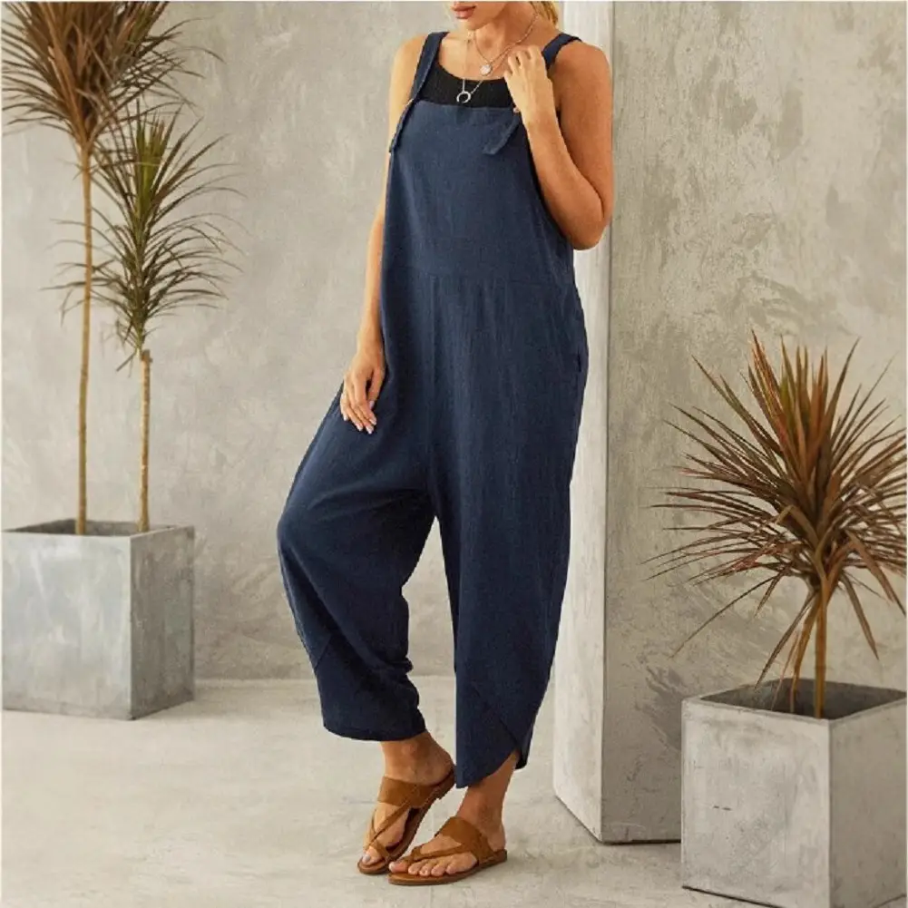 Women's Navy Blue Nine-Piece Casual Pants Set