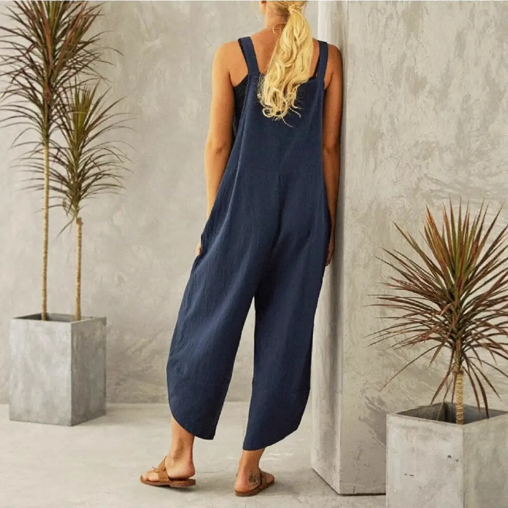 Women's Navy Blue Nine-Piece Casual Pants Set
