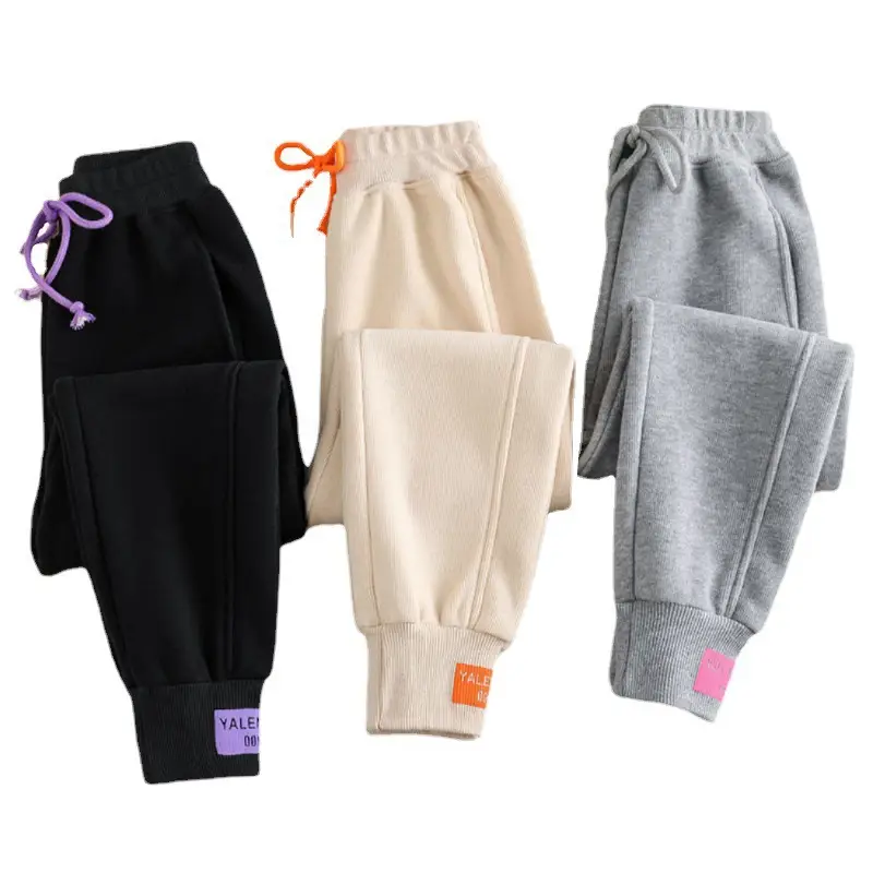 Women Velvet Hallen Pants Large Beige Ankle-Tied - Image 8