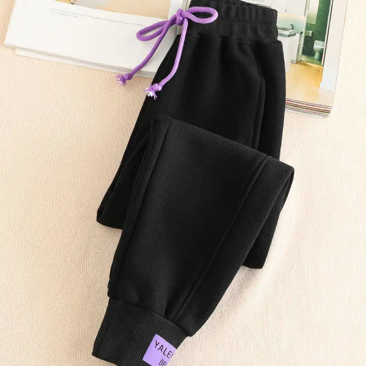 Women Velvet Hallen Pants Large Beige Ankle-Tied - Image 2