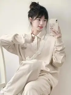 Women's White Wool Stuffed Loose Sweater Jacket Autumn Winter — feature 44