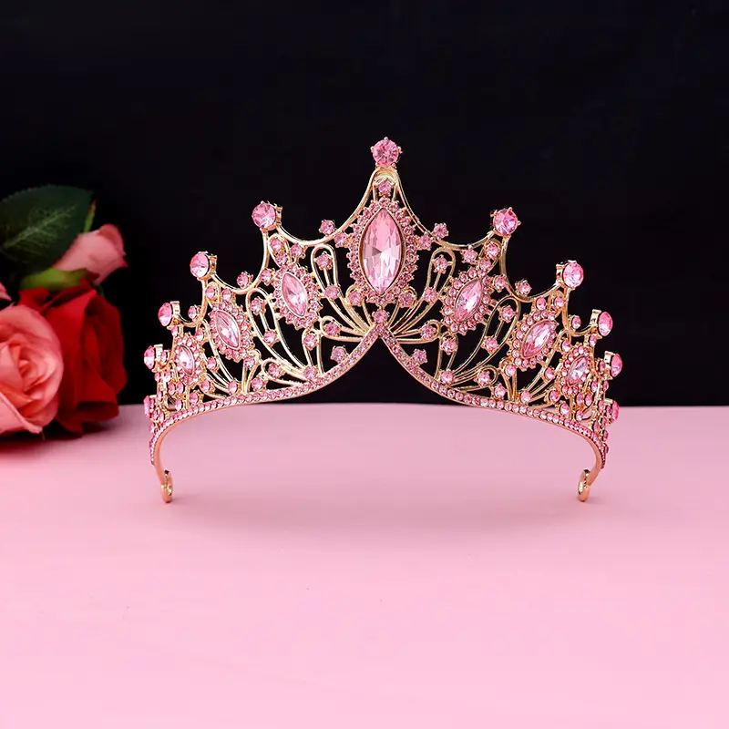 Children's Golden Crystal Crown Hair Clip - Image 21