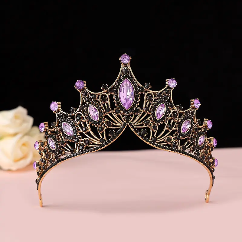 Children's Golden Crystal Crown Hair Clip - Image 29