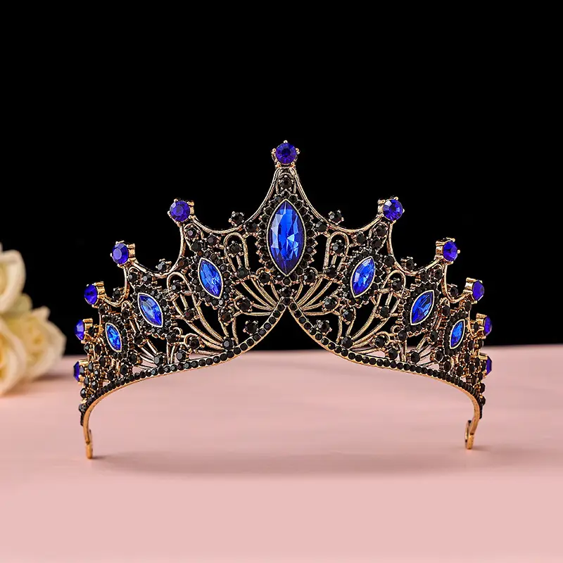 Children's Golden Crystal Crown Hair Clip - Image 30