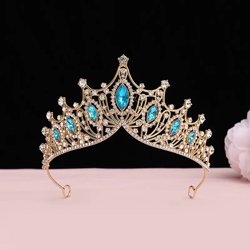 Children's Golden Crystal Crown Hair Clip - Image 38