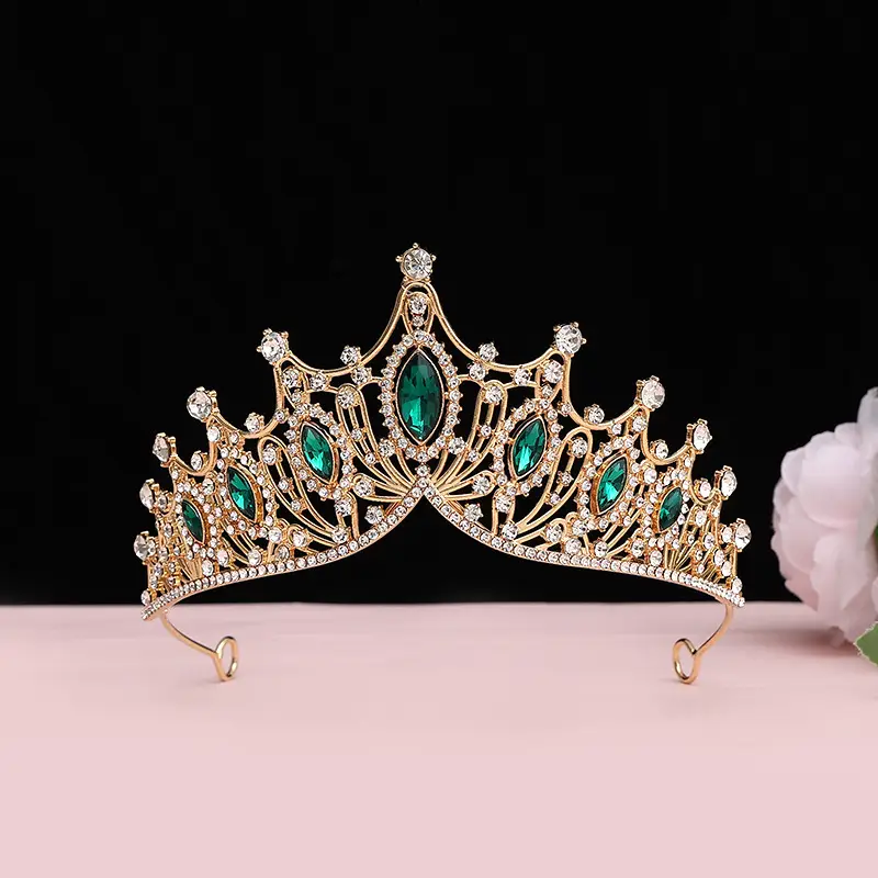 Children's Golden Crystal Crown Hair Clip - Image 40
