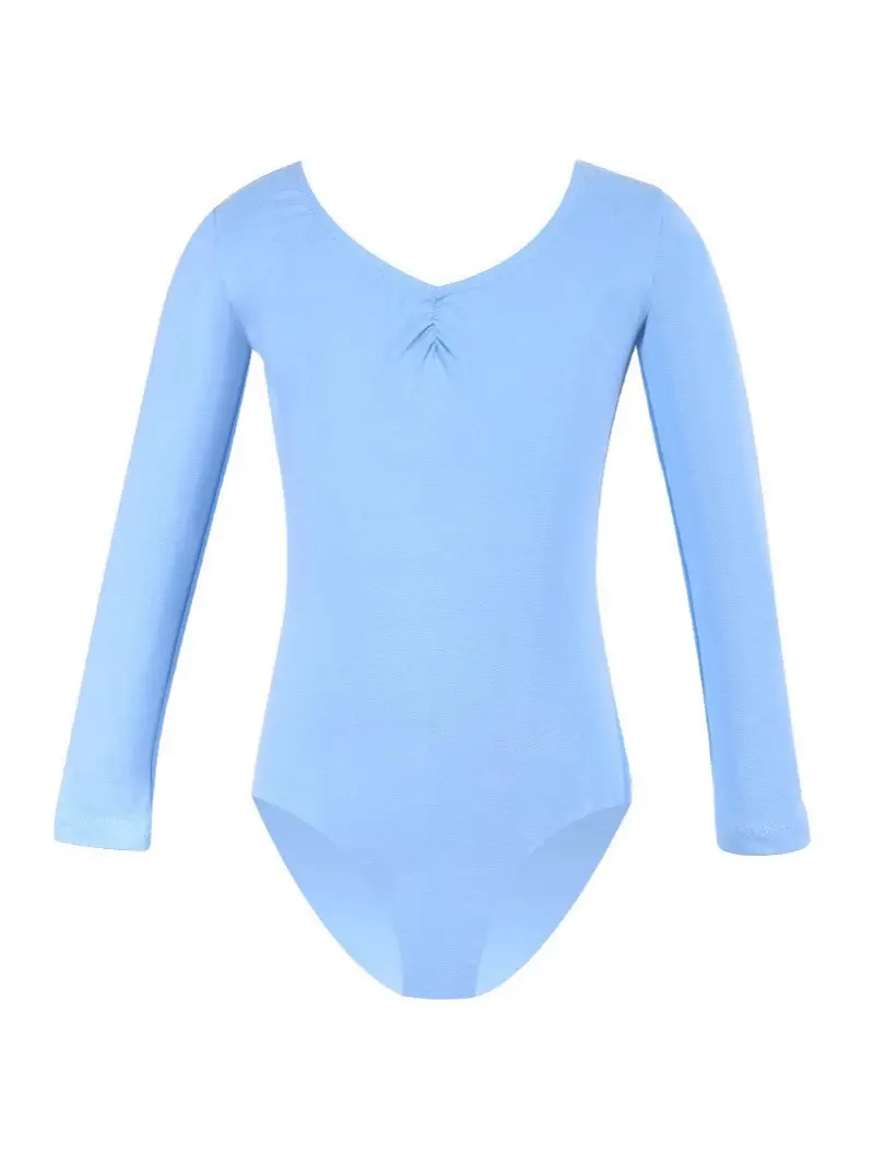 Light Blue Chinese Dance Test One-Piece Summer Girls' Practice Wear - Image 28