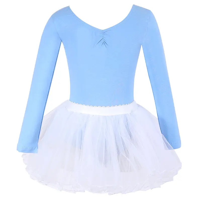Light Blue Chinese Dance Test One-Piece Summer Girls' Practice Wear — feature 6