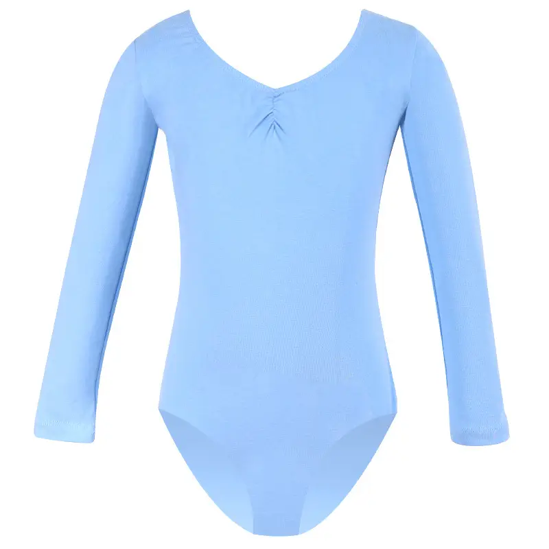 Light Blue Chinese Dance Test One-Piece Summer Girls' Practice Wear - Image 16