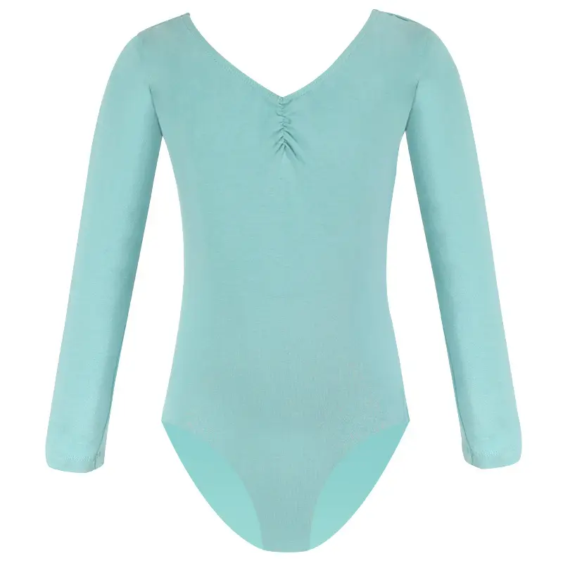 Light Blue Chinese Dance Test One-Piece Summer Girls' Practice Wear - Image 18