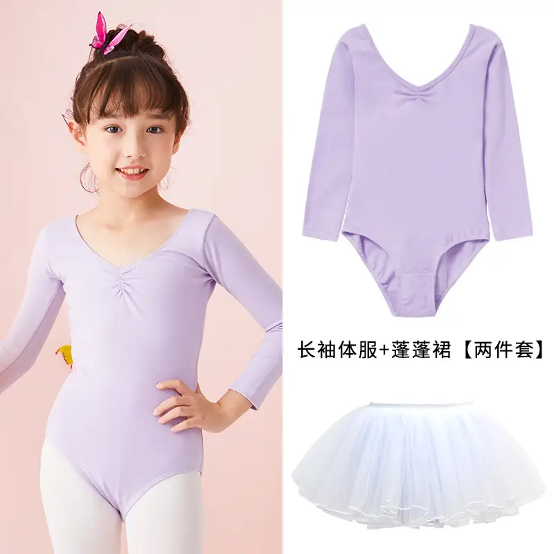 Light Blue Chinese Dance Test One-Piece Summer Girls' Practice Wear - Image 26