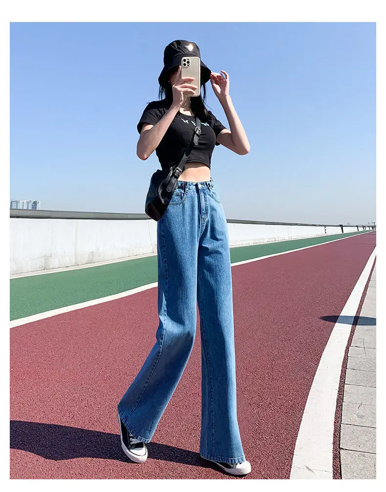 Women Wide Leg Jeans Slim Fit 2021 Summer — feature 17