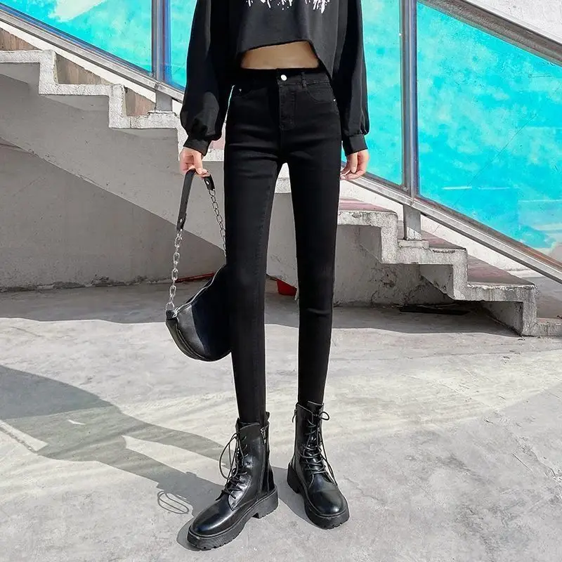 Women Skinny Jeans Blue Grey Slim Fit Ankle Length - Image 4