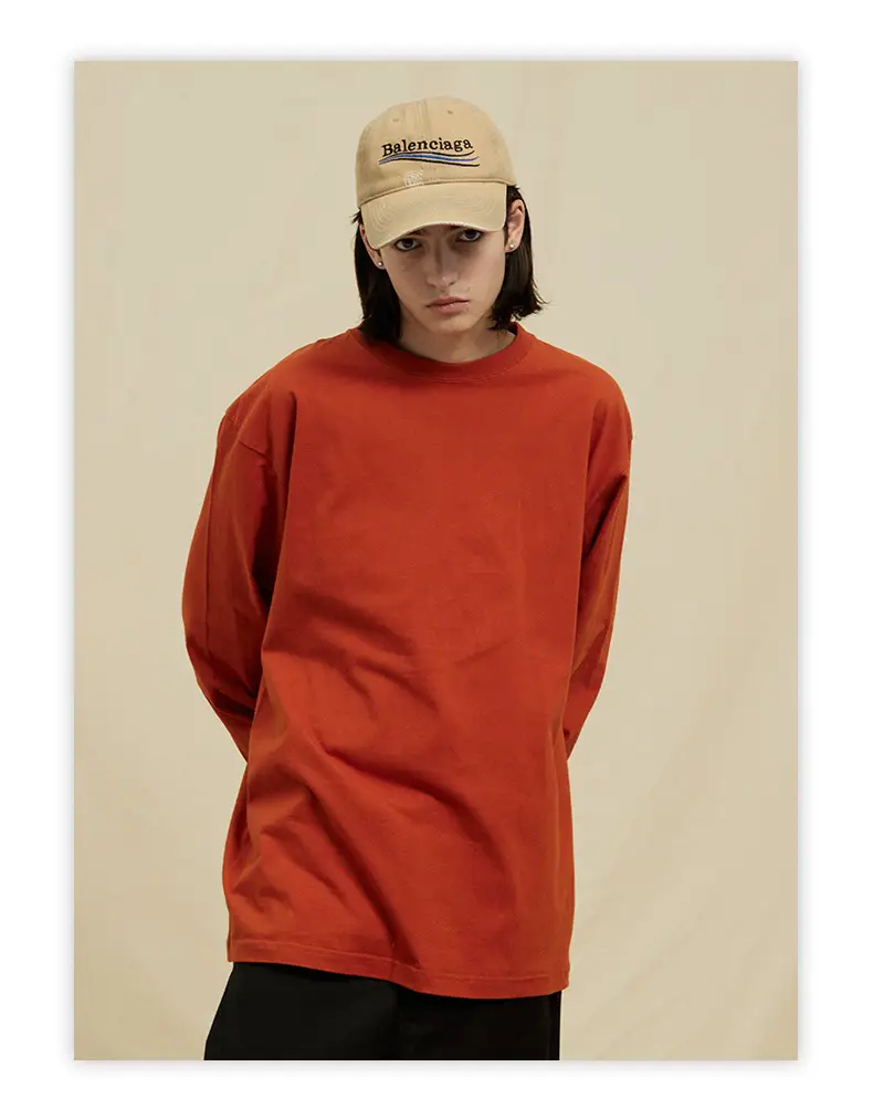White Long Sleeve Heavy Cotton T-Shirt for Men Women — feature 16