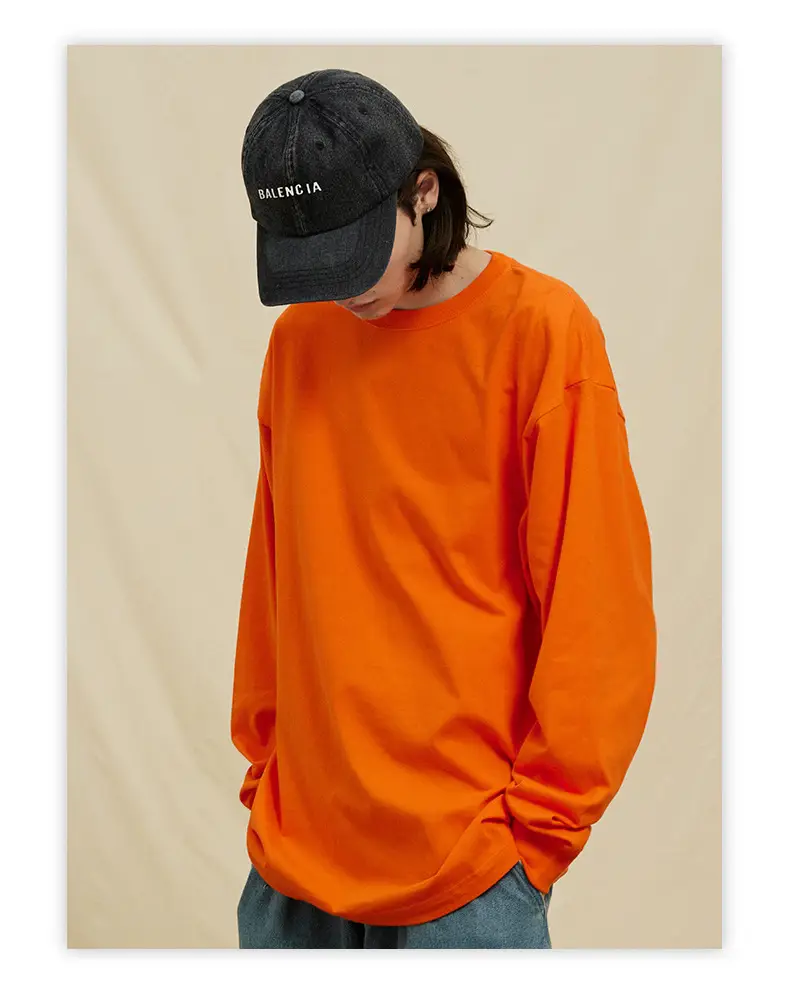 White Long Sleeve Heavy Cotton T-Shirt for Men Women — feature 29