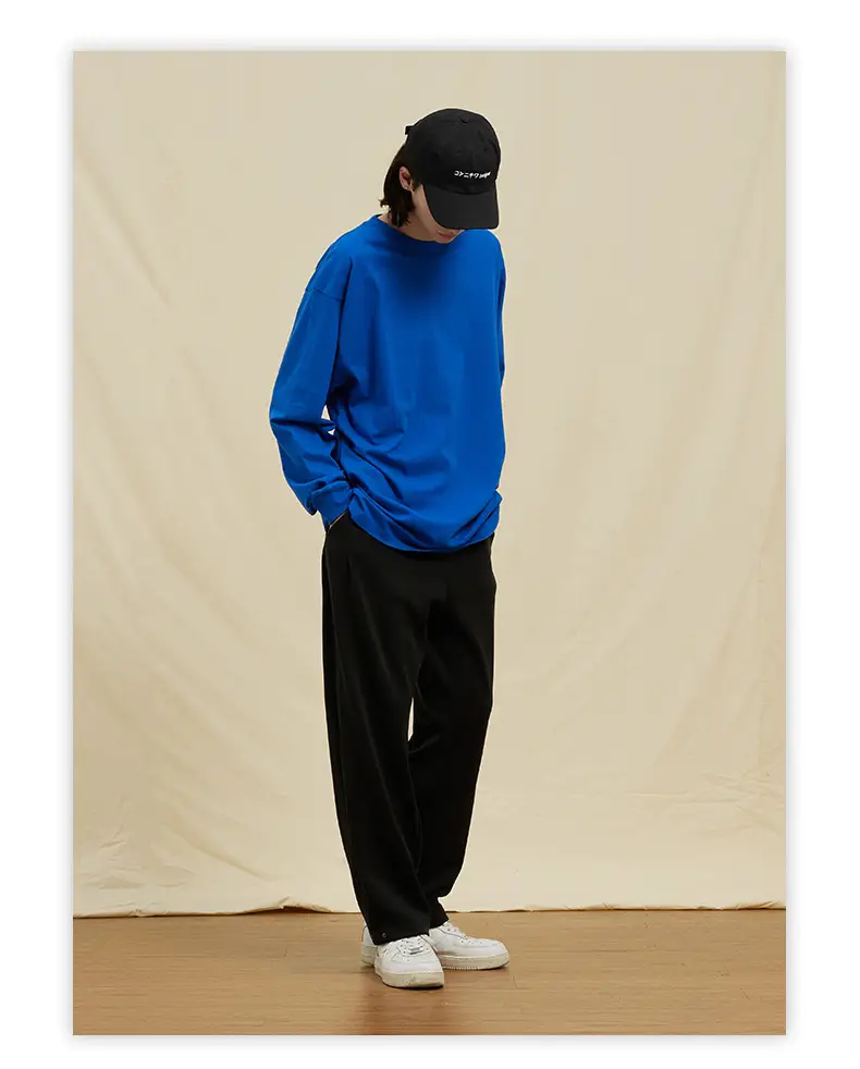 White Long Sleeve Heavy Cotton T-Shirt for Men Women — feature 32