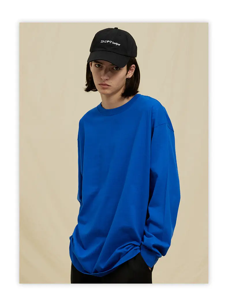 White Long Sleeve Heavy Cotton T-Shirt for Men Women — feature 33