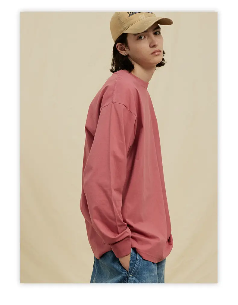 White Long Sleeve Heavy Cotton T-Shirt for Men Women — feature 36