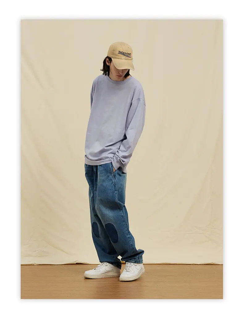 White Long Sleeve Heavy Cotton T-Shirt for Men Women — feature 40