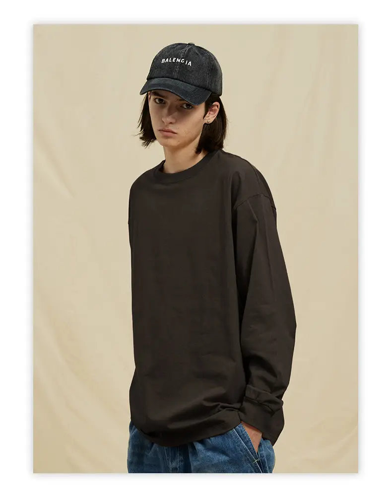 White Long Sleeve Heavy Cotton T-Shirt for Men Women — feature 48