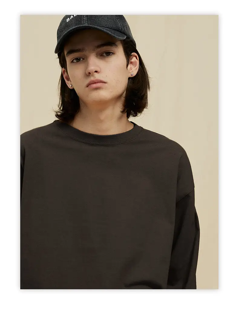 White Long Sleeve Heavy Cotton T-Shirt for Men Women — feature 49