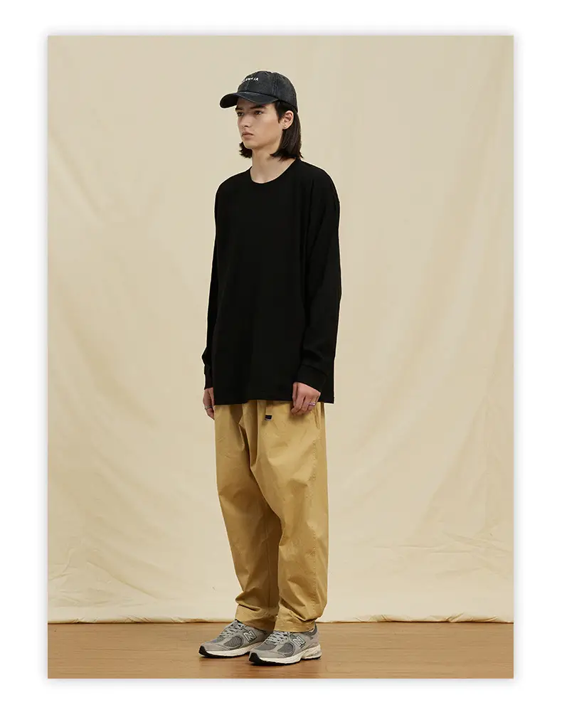 White Long Sleeve Heavy Cotton T-Shirt for Men Women — feature 9