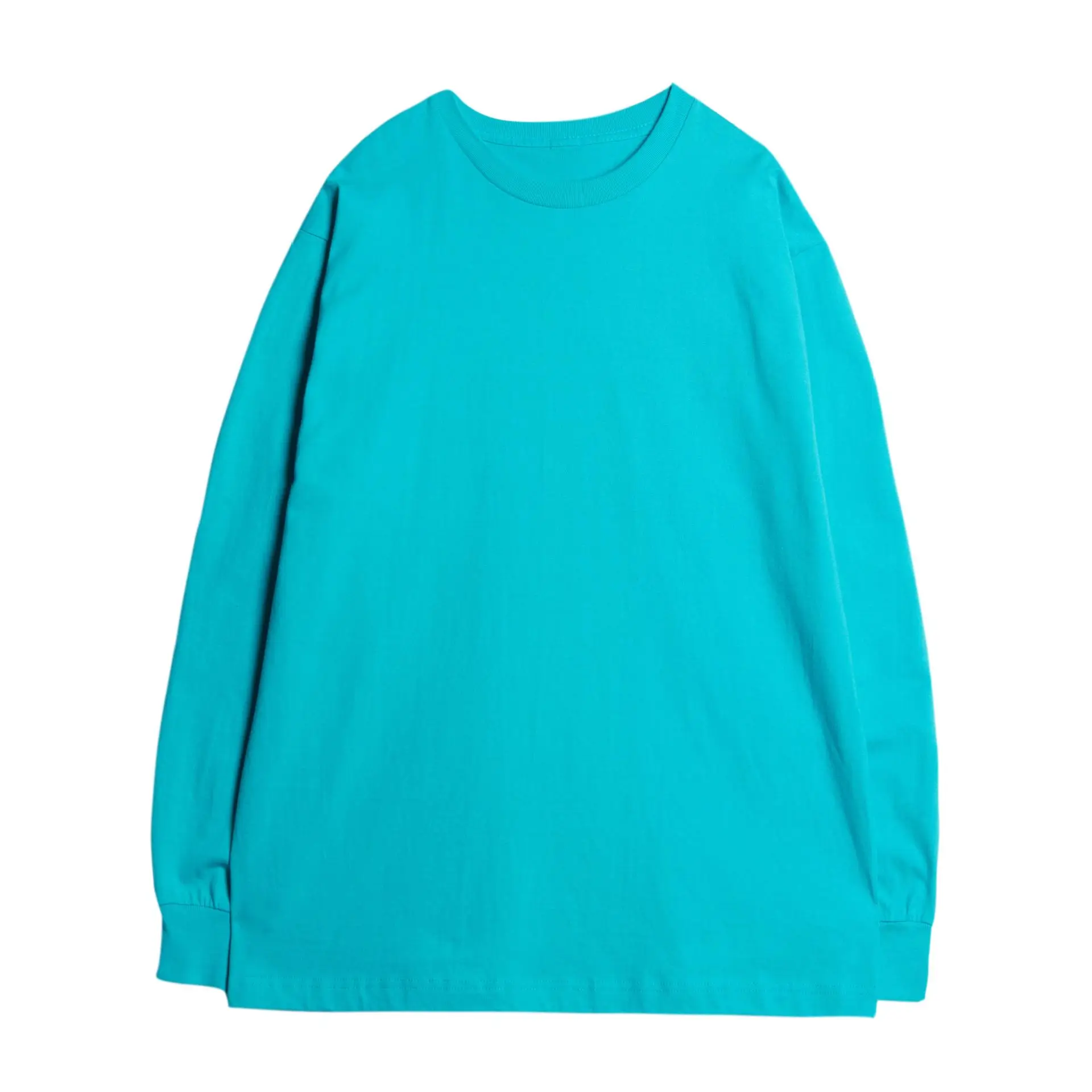 White Long Sleeve Heavy Cotton T-Shirt for Men Women
