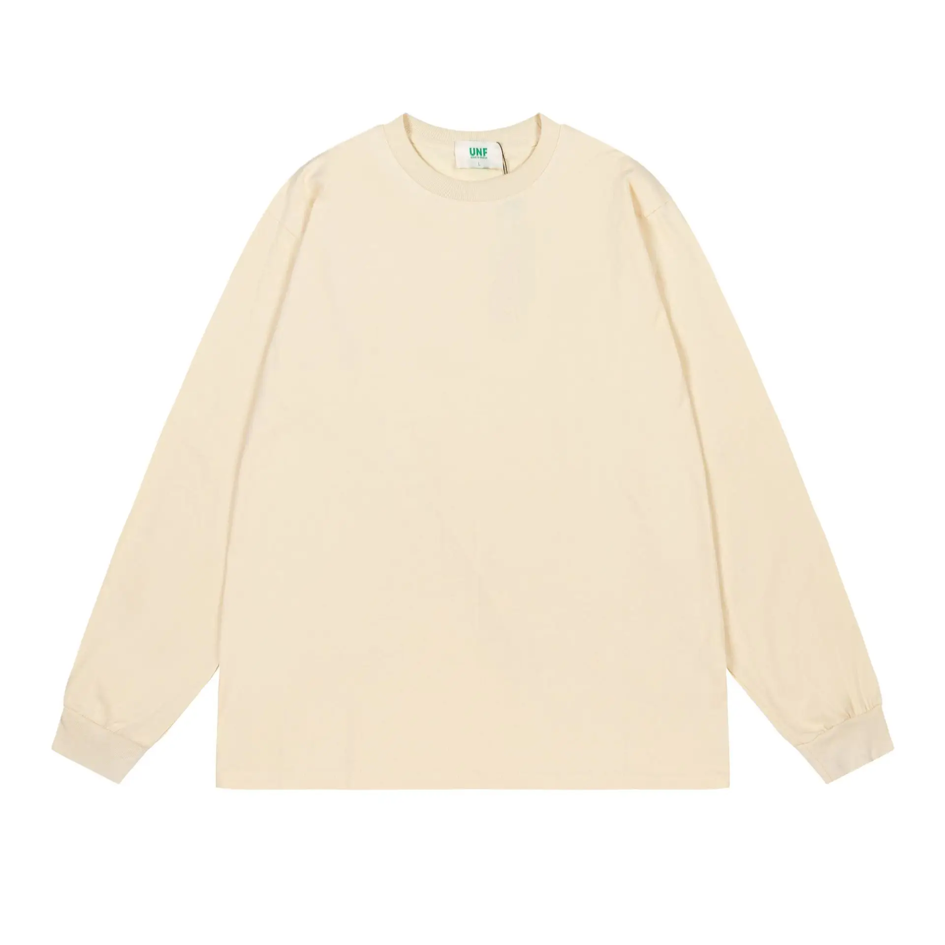 White Long Sleeve Heavy Cotton T-Shirt for Men Women