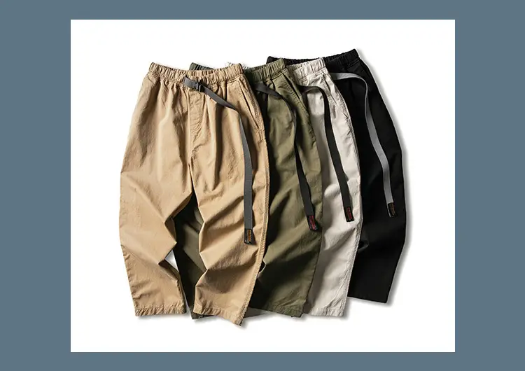 Men's Olive Green Loose Straight Harem Pants — feature 3