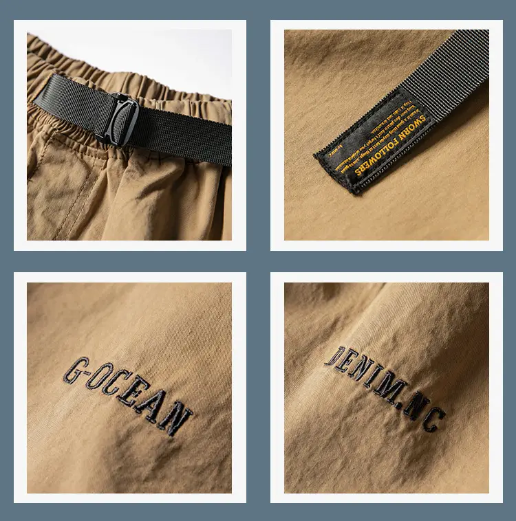 Men's Olive Green Loose Straight Harem Pants — feature 4