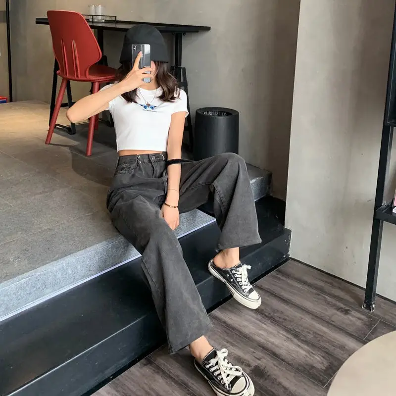 Women Korean Style High Waist Wide Leg Pants Set - Image 7