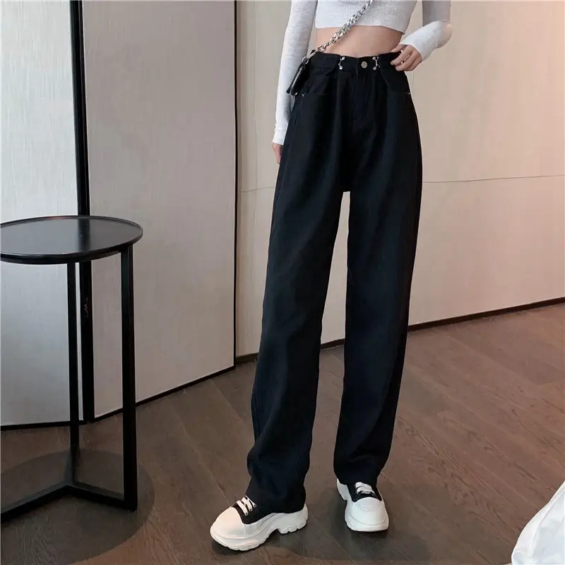 Women Korean Style High Waist Wide Leg Pants Set - Image 2