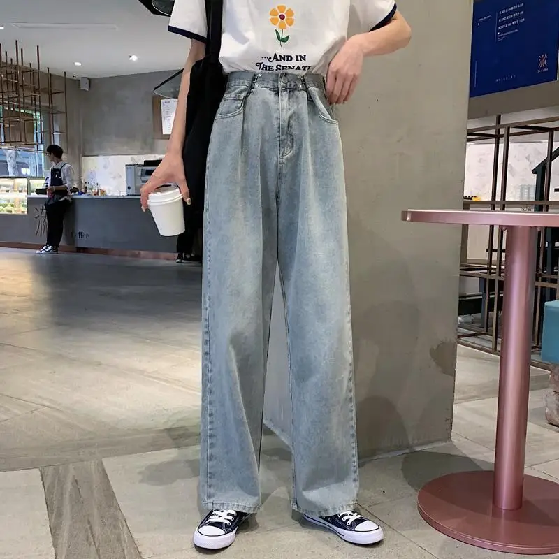 Women Korean Style High Waist Wide Leg Pants Set - Image 4