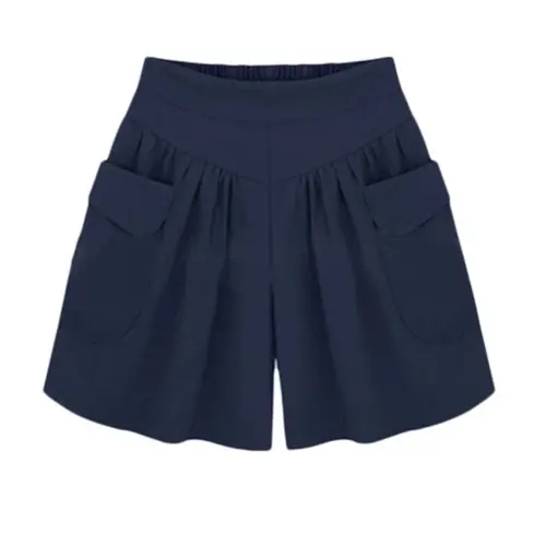 Green Wide Leg Shorts for Women Summer 200kg - Image 2